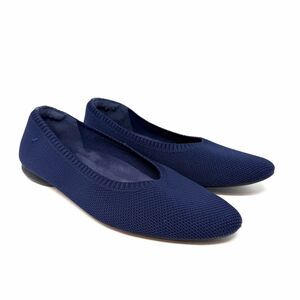 New Vivaia Aria Walker Lightweight Pointed Ballet Flats Navy Size US 6